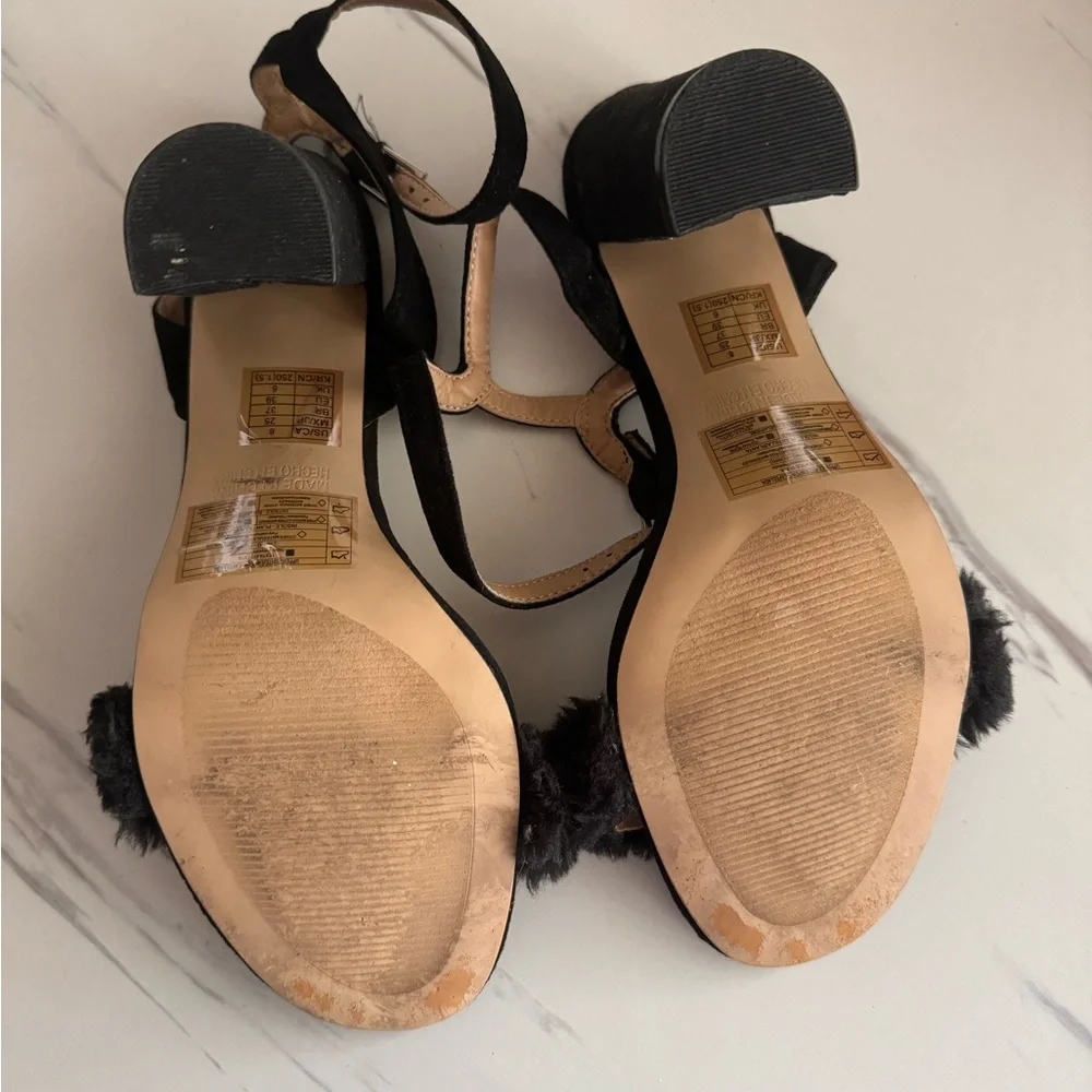 Forever 21 Black Fur Heels